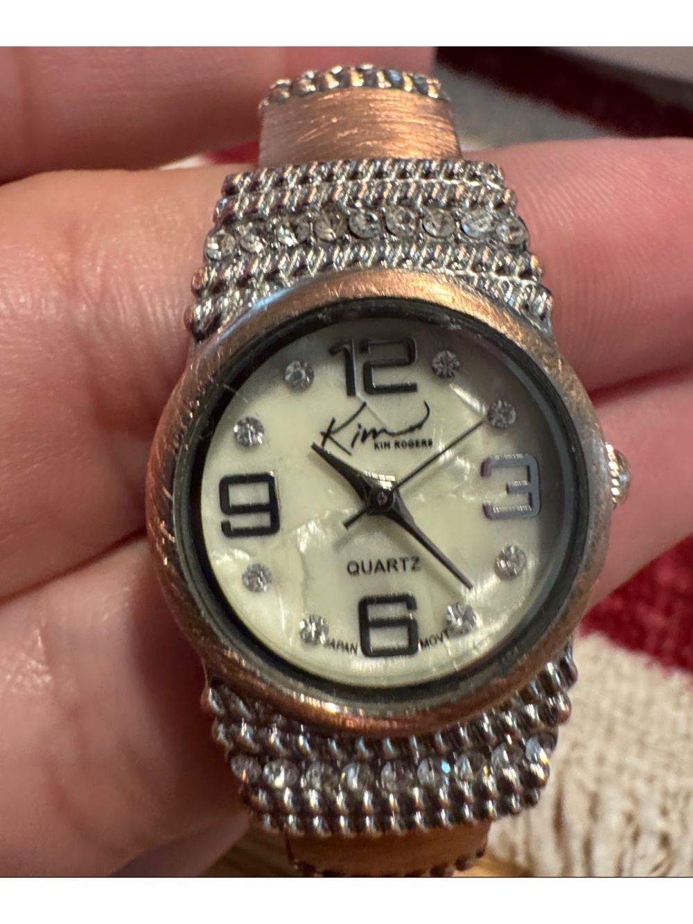 Vintage Kim Rogers Two-Tone Crystal Accent Women's Watch